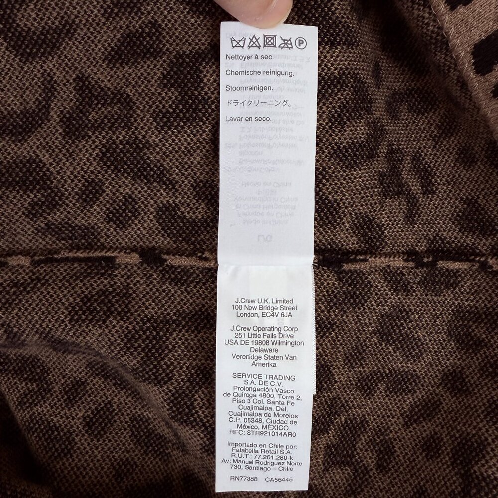 NWT J.Crew Leopard Print Sweater Dress with Pockets – Women’s Large - Picture 10 of 14